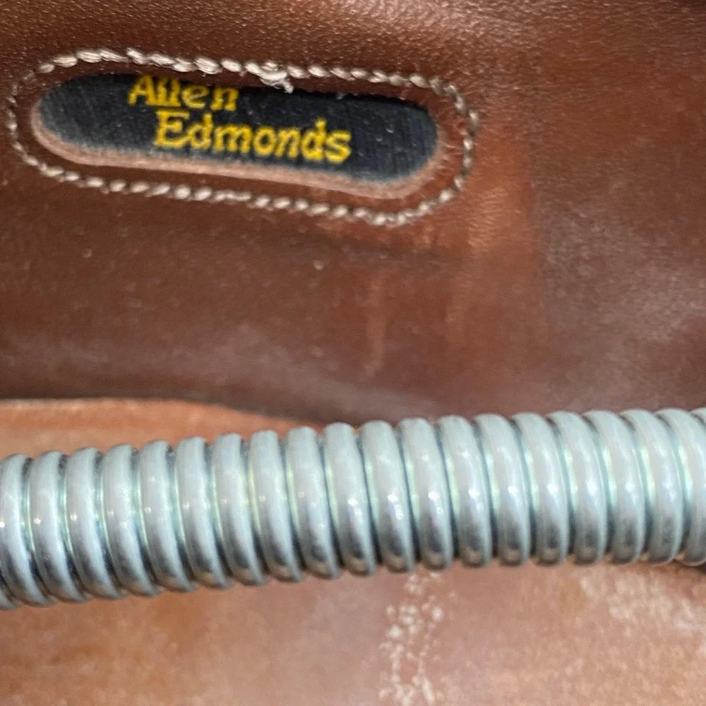 Allen Edmonds Standish Monk Strap Shoes Mens 9 EEE Brown Leather Buckle 2461